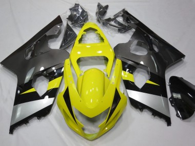 Gelb & Grau 2004-2005 Suzuki GSXR 600-750 Motorrad Verkleidung