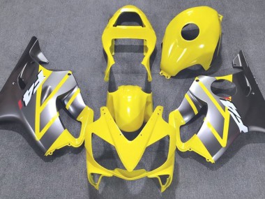 Gelb & Matt Silber 2001-2003 Honda CBR600 F4i Motorrad Verkleidung