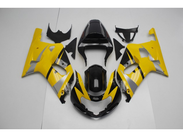 Gelb & Schwarz 2001-2003 Suzuki GSXR 600-750 Motorrad Verkleidung