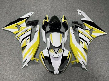 Gelb-Weiß-Schwarz-Zack 2009-2012 Kawasaki ZX6R Motorrad Verkleidung