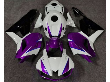Glanz Lila Weiß & Blau 2013-2023 Honda CBR600RR Motorrad Verkleidung