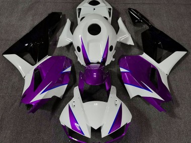 Glanz Lila Weiß & Blau 2013-2023 Honda CBR600RR Motorrad Verkleidung