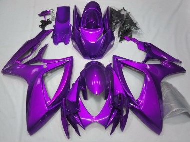 Glanz Lila Schlicht 2006-2007 Suzuki GSXR 600-750 Motorrad Verkleidung