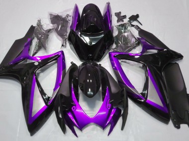 Glanz Lila & Schwarz 2006-2007 Suzuki GSXR 600-750 Motorrad Verkleidung