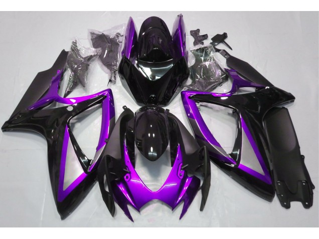 Glanz Lila & Schwarz 2006-2007 Suzuki GSXR 600-750 Motorrad Verkleidung