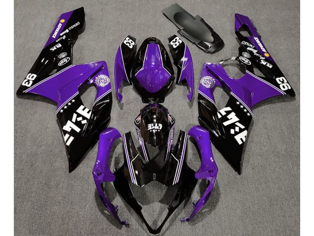 Glanz Lila & Schwarz Benutzerdefiniert 2005-2006 Suzuki GSXR 1000 Motorrad Verkleidung