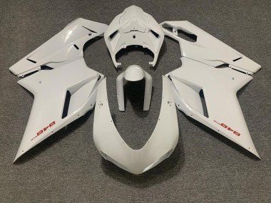 Glänzend Weiß 2007-2014 Ducati 848 1098 1198 Motorrad Verkleidung