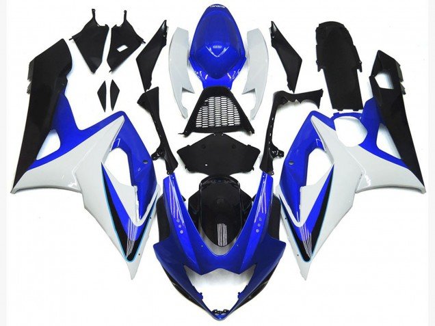 Glänzend Blau & Weiß 2005-2006 Suzuki GSXR 1000 Motorrad Verkleidung Glänzend Blau & Weiß 2005-2006 Suzuki GSXR 1000 Motorrad Verkleidung