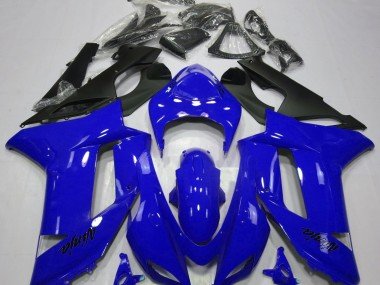 Glänzend Blau 2007-2008 Kawasaki ZX6R Motorrad Verkleidung