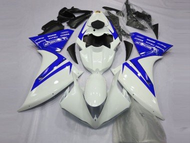 Glänzend Weiß & Blau 2012-2014 Yamaha R1 Motorrad Verkleidung