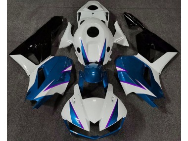 Glänzend Blau Weiß & Lila 2013-2023 Honda CBR600RR Motorrad Verkleidung