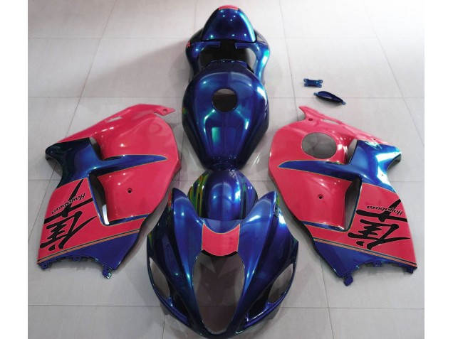 Glänzend Blau & Rot 1997-2007 Suzuki GSXR 1300 Motorrad Verkleidung