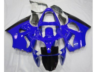 Glänzend Blau & Schwarz 2000-2002 Kawasaki ZX6R Motorrad Verkleidung