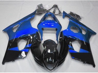 Glänzend Blau & Schwarz 2003-2004 Suzuki GSXR 1000 Motorrad Verkleidung