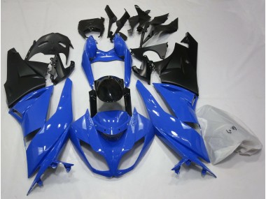 Glänzend Blau & Schwarz 2009-2012 Kawasaki ZX6R Motorrad Verkleidung