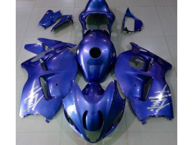Glänzend Blau & Silber Logo 1997-2007 Suzuki GSXR 1300 Motorrad Verkleidung