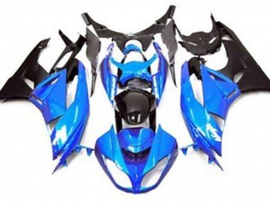 Glänzend Blau Stil 2009-2012 Kawasaki ZX6R Motorrad Verkleidung