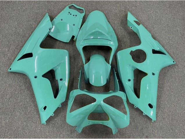 Glänzend Cyan Plain 2003-2004 Kawasaki ZX6R Motorrad Verkleidung
