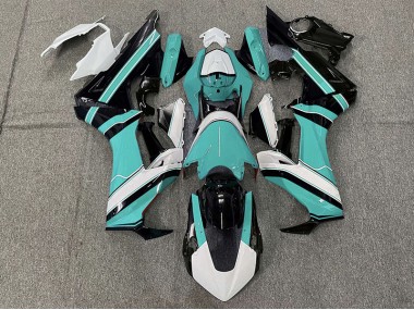 Glänzend Cyan Weiß & Schwarz 2017-2023 Honda CBR1000RR Motorrad Verkleidung