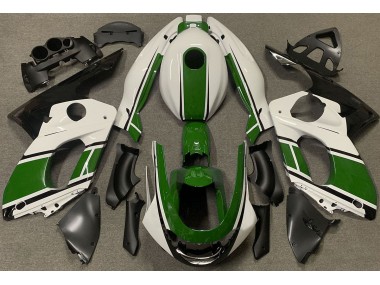 Glänzend Weiß & Dunkelgrün 1998-2007 Yamaha YZF600 Motorrad Verkleidung