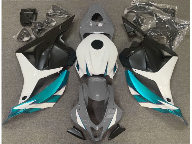 Glänzend Grauweiß & Hellblau 2009-2012 Honda CBR600RR Motorrad Verkleidung