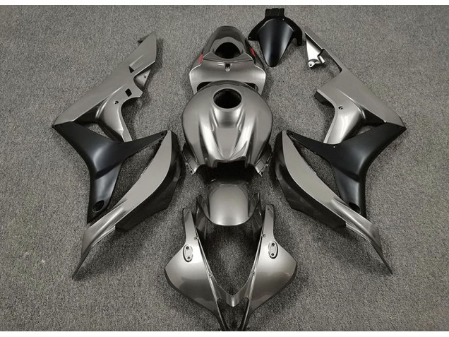 Glänzend Grau & Schwarz 2007-2008 Honda CBR600RR Motorrad Verkleidung