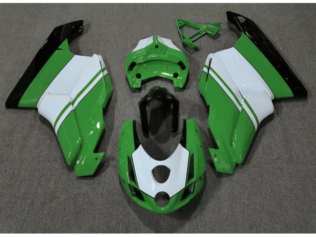 Glänzend Grün & Weiß 2003-2004 Ducati 749 999 Motorrad Verkleidung