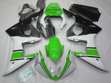 Glänzend Weiß & Grün 2003-2004 Yamaha R6 Motorrad Verkleidung