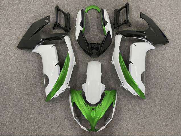 Glänzend Weiß & Grün 2012-2016 Kawasaki Ninja 650R Motorrad Verkleidung