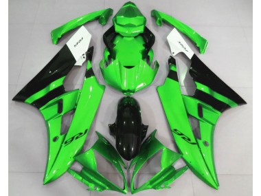 Glänzend Grün & Schwarz 2006-2007 Yamaha R6 Motorrad Verkleidung