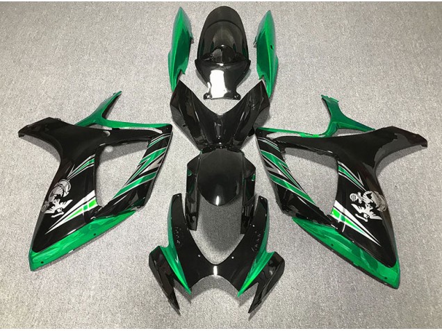 Glänzend Grün & Schwarz Design 2006-2007 Suzuki GSXR 600-750 Motorrad Verkleidung