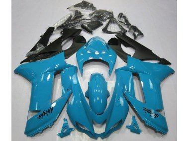 Glänzend Hellblau 2007-2008 Kawasaki ZX6R Motorrad Verkleidung