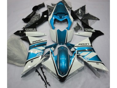 Glänzend Weiß & Hellblau 2007-2008 Yamaha R1 Motorrad Verkleidung