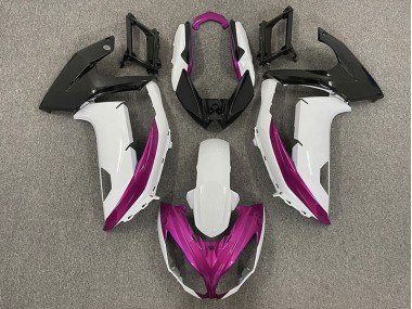 Glänzend Weiß & Magenta 2012-2016 Kawasaki Ninja 650R Motorrad Verkleidung