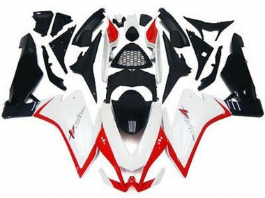 Glänzend Weiß & Rot 2010-2015 Aprilia RSV4 1000 Motorrad Verkleidung