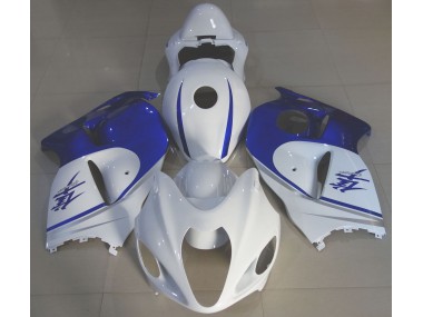 Glänzend Weiß & Tiefblau 1997-2007 Suzuki GSXR 1300 Motorrad Verkleidung