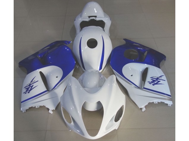 Glänzend Weiß & Tiefblau 1997-2007 Suzuki GSXR 1300 Motorrad Verkleidung