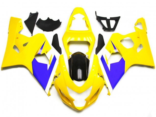 Glänzendes Gelb & Leuchtendes Blau 2004-2005 Suzuki GSXR 600-750 Motorrad Verkleidung Glänzendes Gelb & Leuchtendes Blau 2004-2005 Suzuki GSXR 600-750 Motorrad Verkleidung