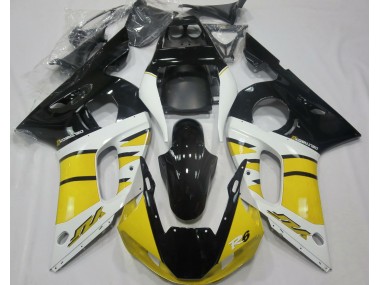 Glänzendes Gelb & Schwarz 1998-2002 Yamaha R6 Motorrad Verkleidung