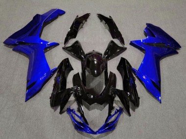 Glänzendes Schwarz & Aquablau 2011-2024 Suzuki GSXR 600-750 Motorrad Verkleidung