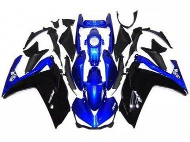 Glänzendes Schwarz & Blau 2015-2018 Yamaha R3 Motorrad Verkleidung