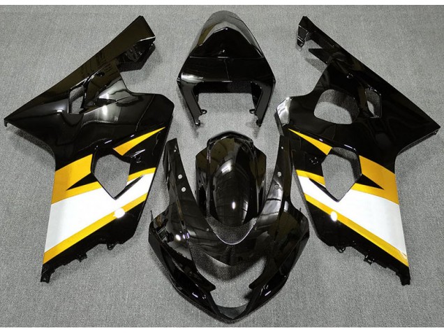 Glänzendes Schwarz & Gelb 2004-2005 Suzuki GSXR 600-750 Motorrad Verkleidung Glänzendes Schwarz & Gelb 2004-2005 Suzuki GSXR 600-750 Motorrad Verkleidung