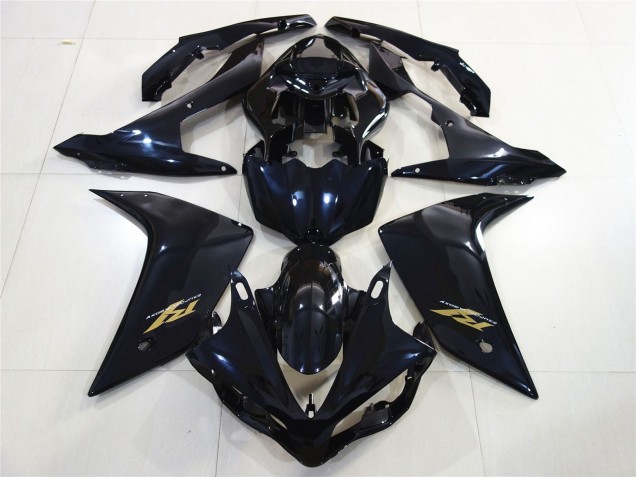 Glänzendes Schwarzes Gold 2007-2008 Yamaha R1 Motorrad Verkleidung