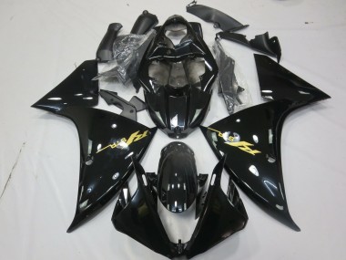 Glänzendes Schwarzes Gold 2009-2011 Yamaha R1 Motorrad Verkleidung