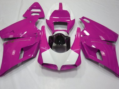Glanzrosa & Weiß 1993-2005 Ducati 996 748 916 998 Motorrad Verkleidung