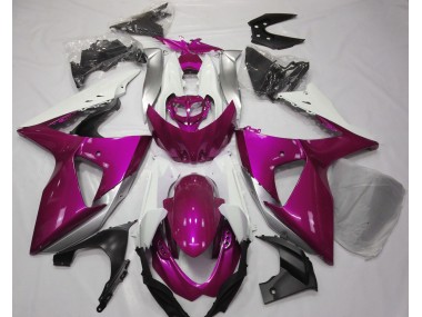 Glanzrosa & Weiß 2009-2016 Suzuki GSXR 1000 Motorrad Verkleidung