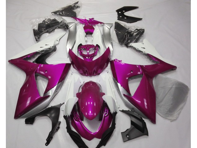 Glanzrosa & Weiß 2009-2016 Suzuki GSXR 1000 Motorrad Verkleidung Glanzrosa & Weiß 2009-2016 Suzuki GSXR 1000 Motorrad Verkleidung