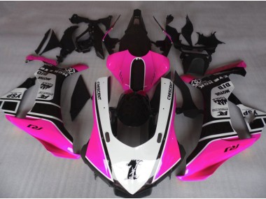 Glanzrosa & Weiß 2015-2019 Yamaha R1 Motorrad Verkleidung