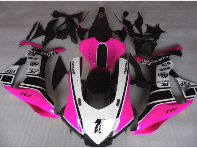 Glanzrosa & Weiß 2015-2019 Yamaha R1 Motorrad Verkleidung Glanzrosa & Weiß 2015-2019 Yamaha R1 Motorrad Verkleidung