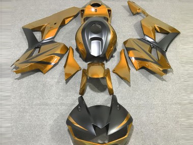 Gold & Matt Schwarz 2013-2023 Honda CBR600RR Motorrad Verkleidung